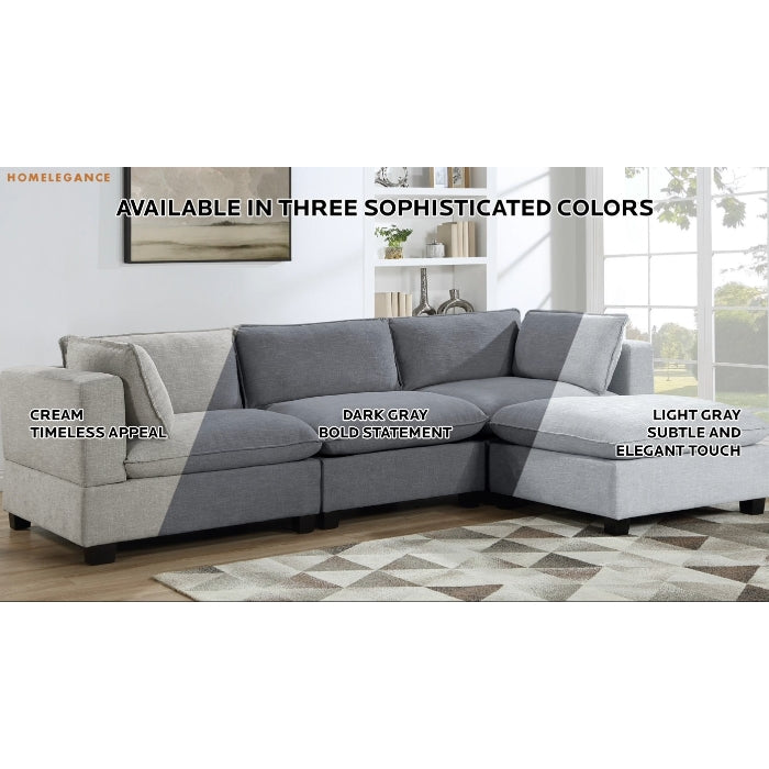 SH8897GRY*SC (4)4-PIECE MODULAR SECTIONAL - SH8897GRY*SC