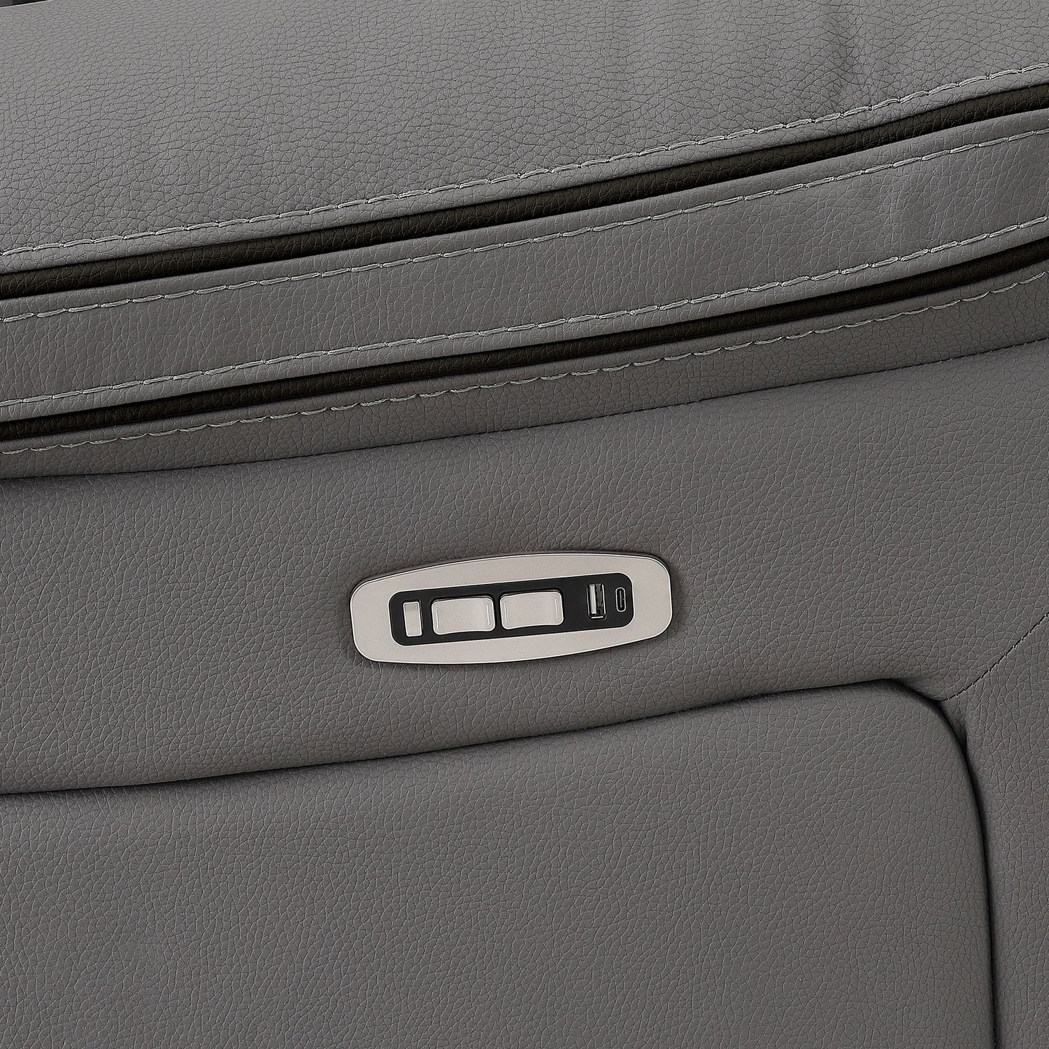SH8898GRY-1 PW RECLN CHAIR W/ PW HEADREST - SH8898GRY-1