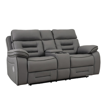 SH8898GRY*2 2PC SET: SOFA, LOVE - SH8898GRY*2