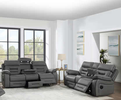SH8898GRY*2 2PC SET: SOFA, LOVE - SH8898GRY*2
