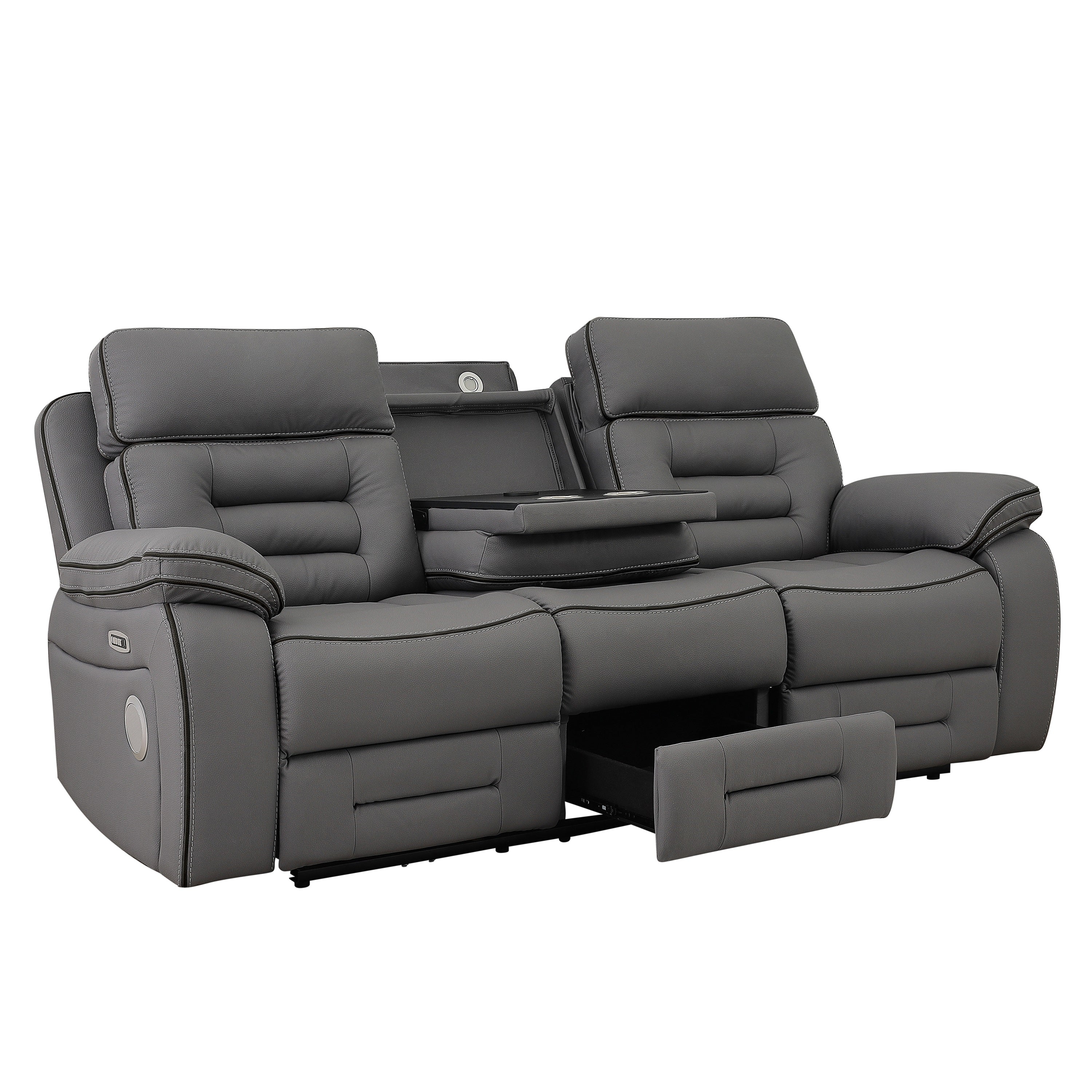 SH8898GRY*2 2PC SET: SOFA, LOVE - SH8898GRY*2