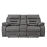 SH8898GRY-2 PW RECLN LOVE SEAT CONSOLE W/ PW HEADREST, SPEAKER, COOLING LED CUP HOLDER  & PW OUTLET. - SH8898GRY-2