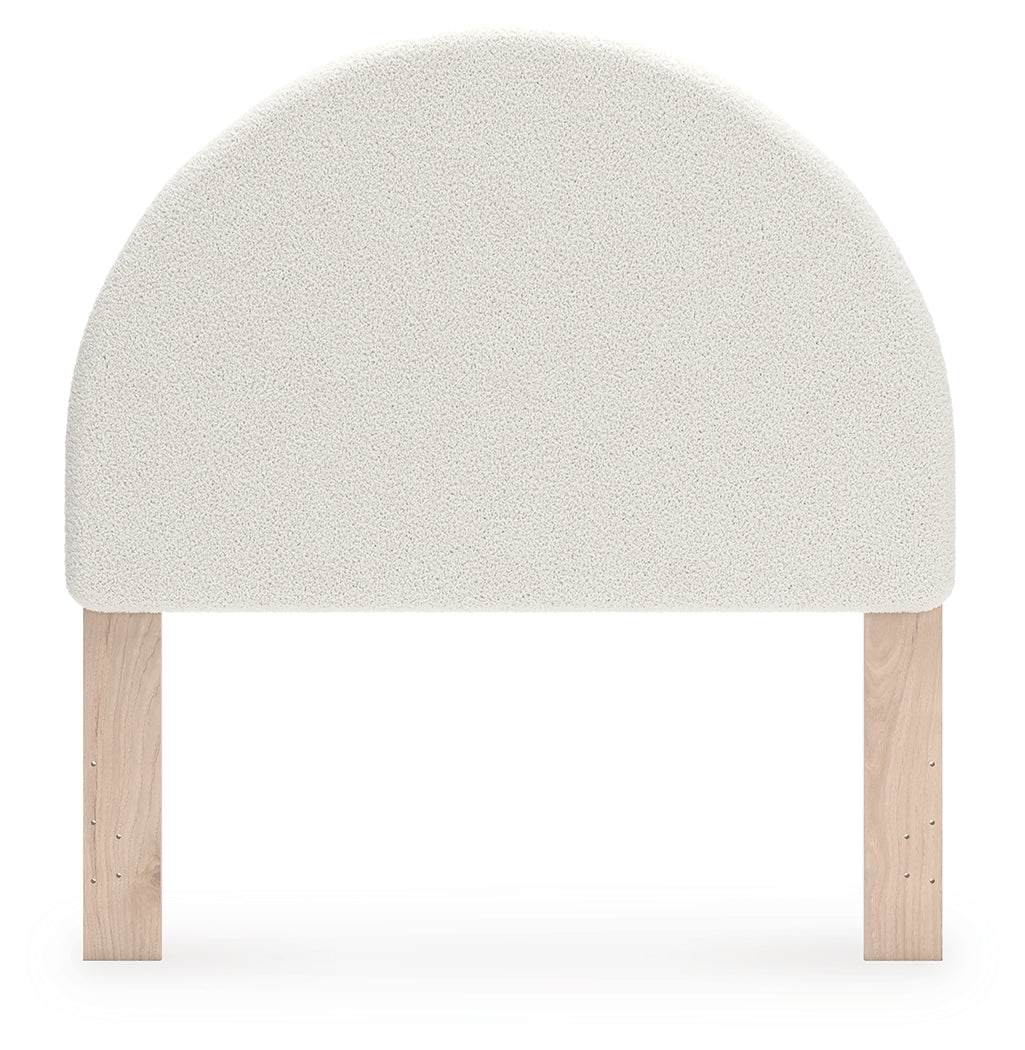 Shapella White/Tan Full Upholstered Panel Headboard - PCB1566-87
