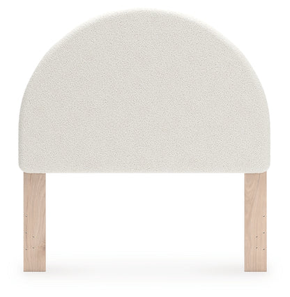 Shapella White/Tan Full Upholstered Panel Headboard - PCB1566-87