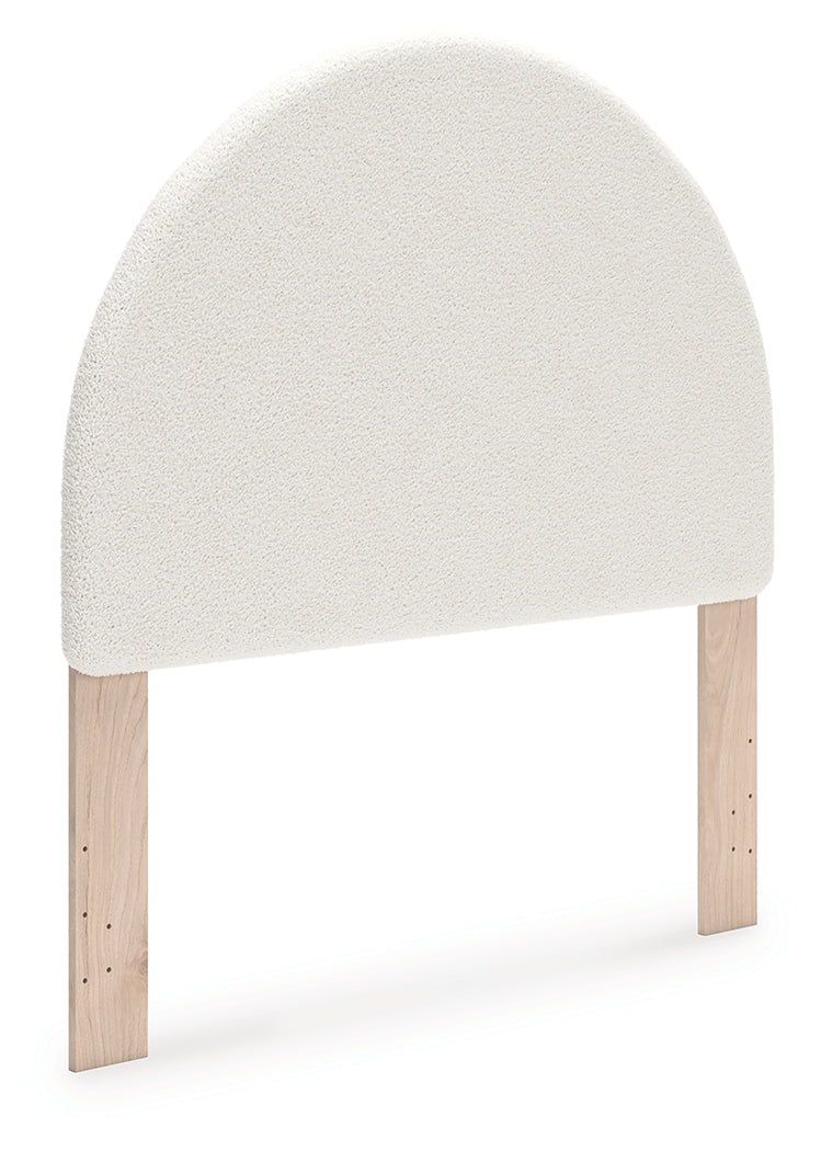 Shapella White/Tan Full Upholstered Panel Headboard - PCB1566-87