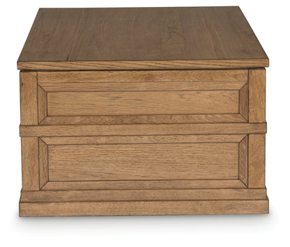 Sharlance Light Brown Lift-Top Coffee Table - T655-9