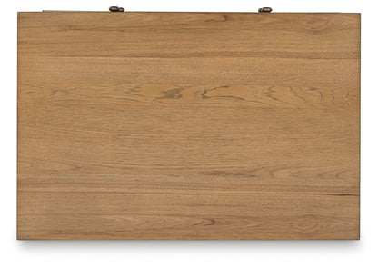 Sharlance Light Brown Lift-Top Coffee Table - T655-9