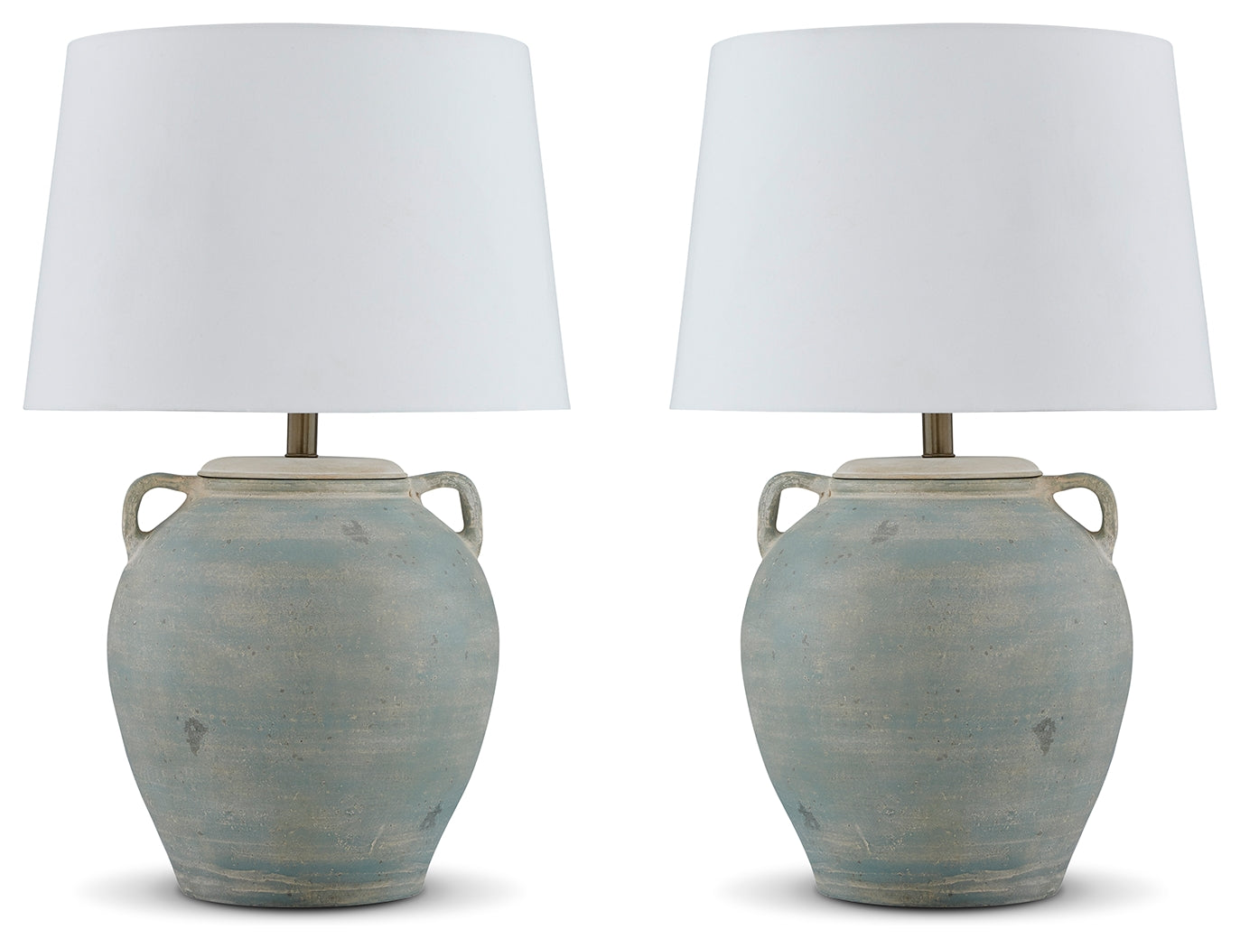 Shawburg 2-Piece Table Lamp Set in Antique Green - PKG019344