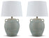 Shawburg 2-Piece Table Lamp Set in Antique Green - PKG019344