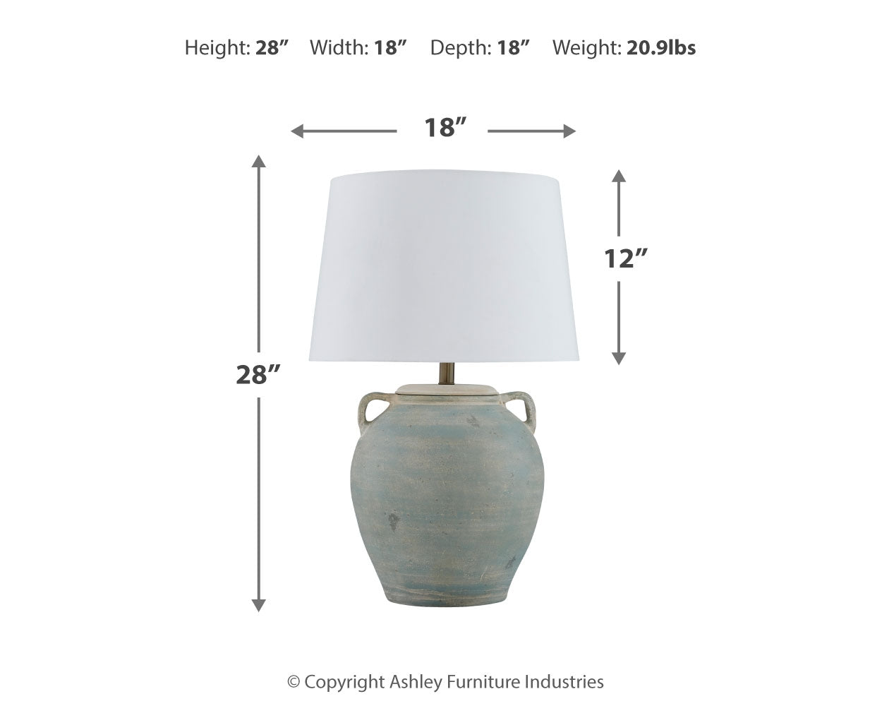 Shawburg 2-Piece Table Lamp Set in Antique Green - PKG019344