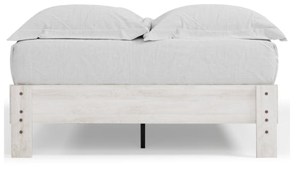 Shawburn Full Platform Bed with Dresser and Chest in Whitewash - PKG016221