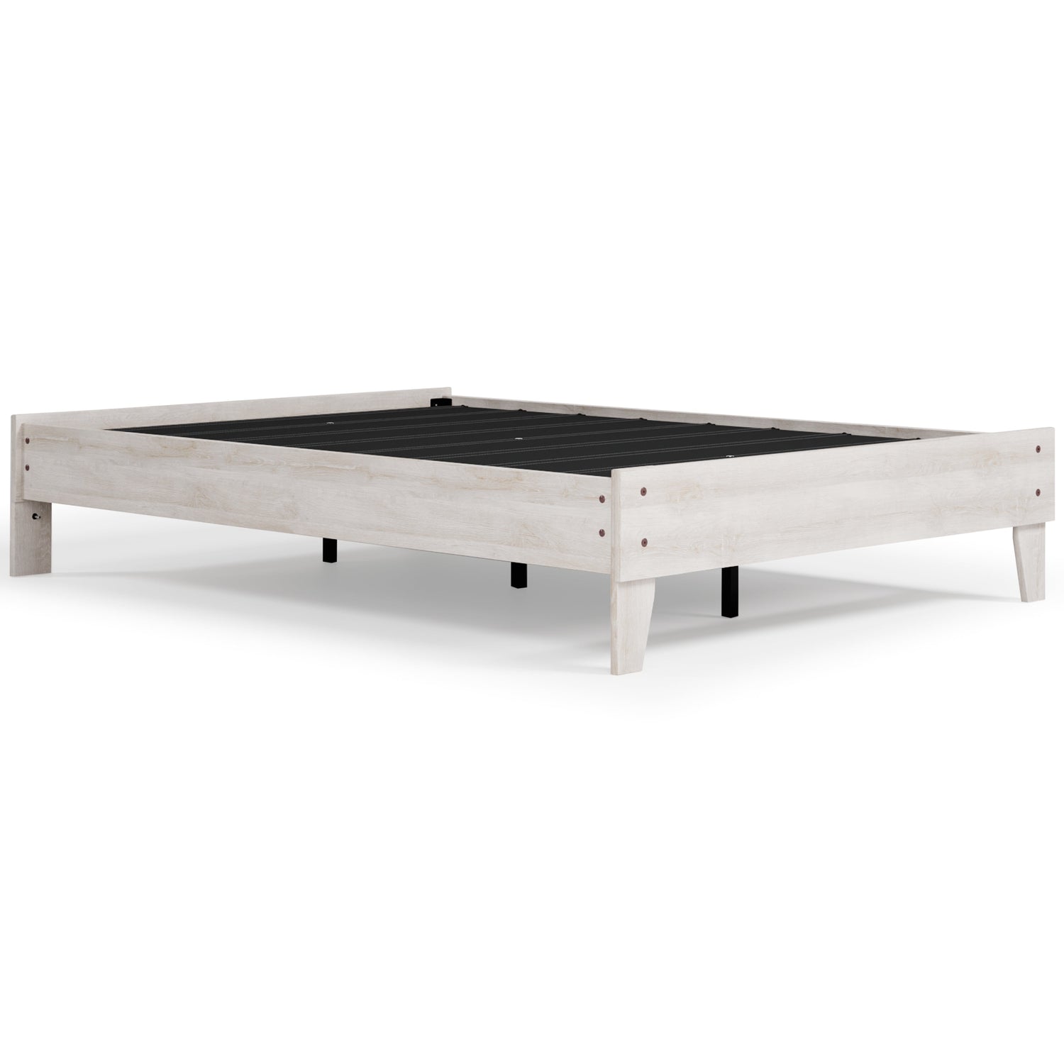 Shawburn Full Platform Bed with Mattress in Whitewash - PKG018353