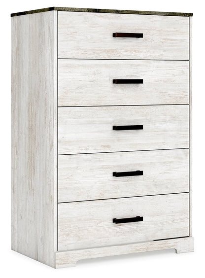 Shawburn Whitewash and Charcoal Gray Platform Bedroom Set from Ashley - Luna Furniture