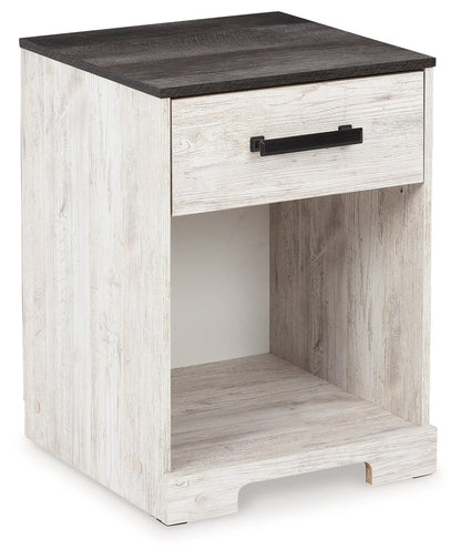Shawburn Whitewash and Charcoal Gray Platform Bedroom Set from Ashley - Luna Furniture