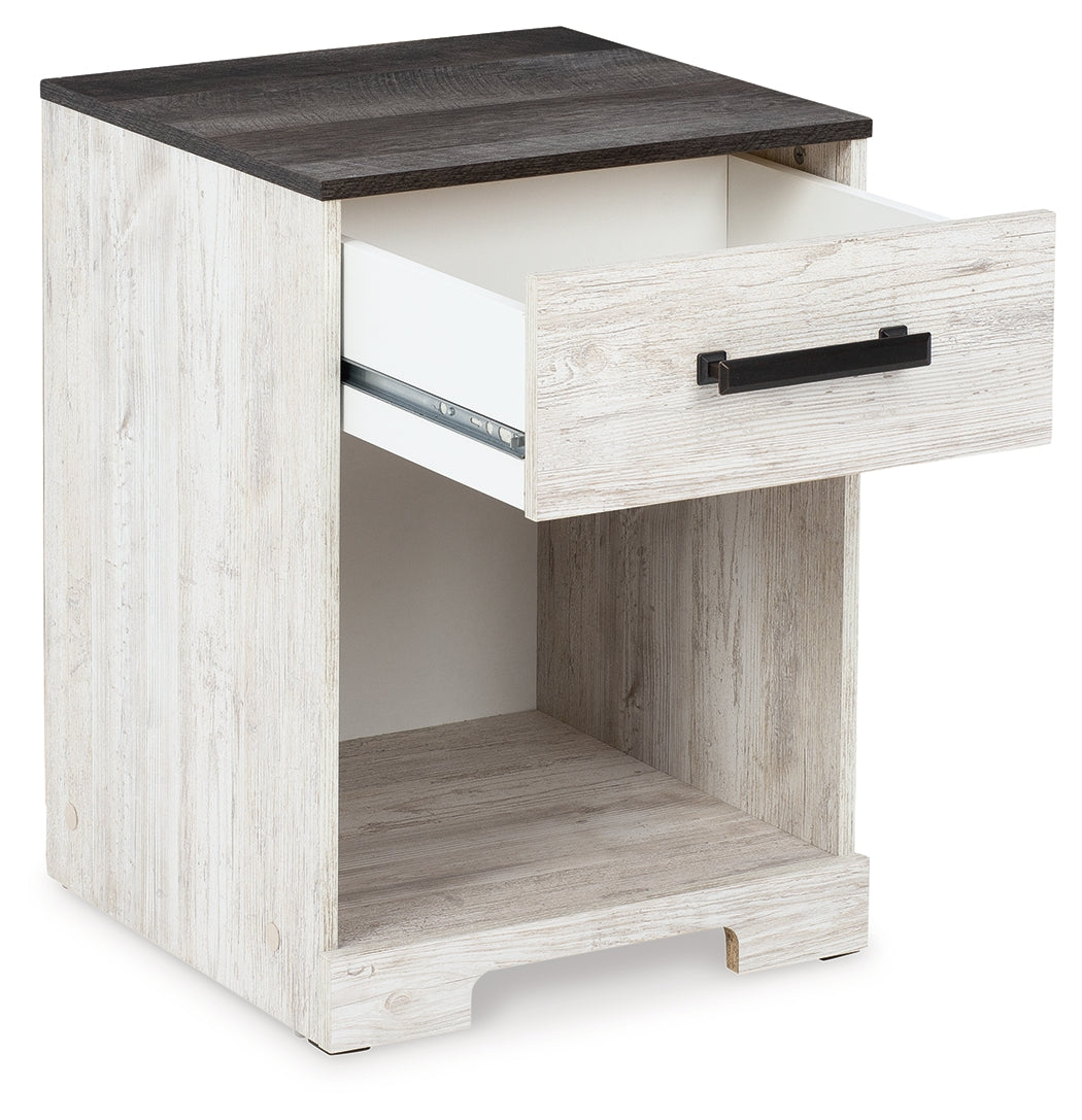 Shawburn Whitewash and Charcoal Gray Platform Bedroom Set from Ashley - Luna Furniture
