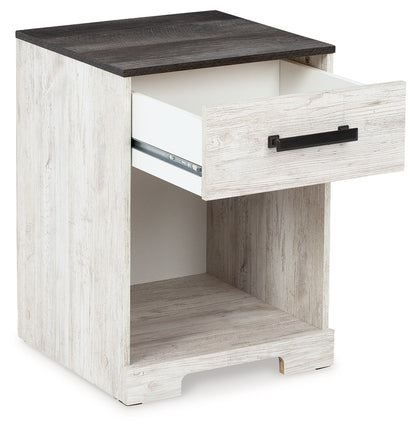 Shawburn Whitewash and Charcoal Gray Platform Bedroom Set from Ashley - Luna Furniture