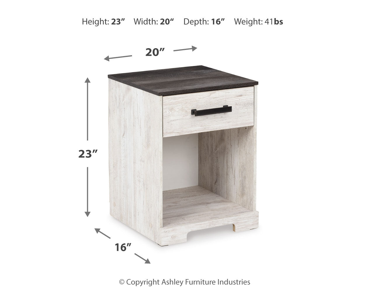 Shawburn Whitewash and Charcoal Gray Platform Bedroom Set from Ashley - Luna Furniture