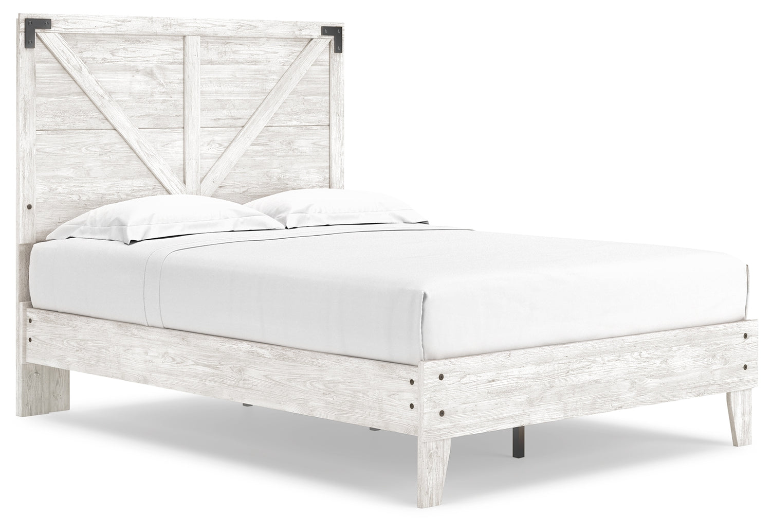 Shawburn White/Brown Full Panel Bed with Chest - EB4121B4