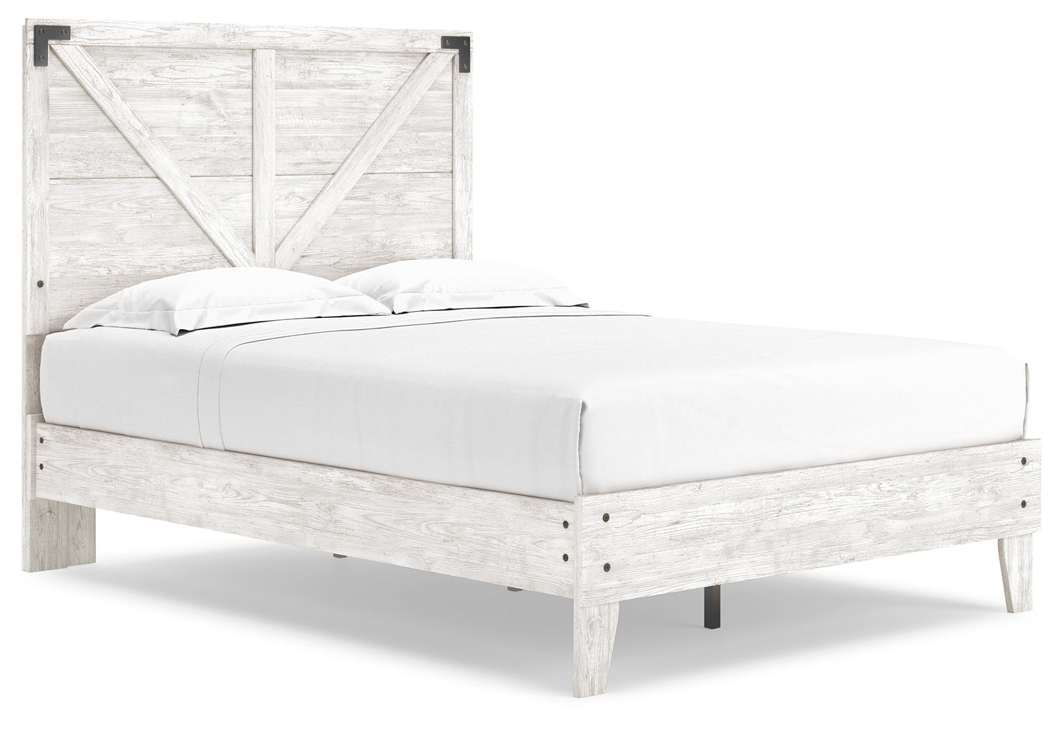 Shawburn White/Brown Full Panel Bed with Chest - EB4121B4