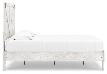 Shawburn White/Brown Full Panel Bed with Chest - EB4121B4