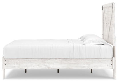Shawburn White/Brown Full Panel Bed with Chest - EB4121B4