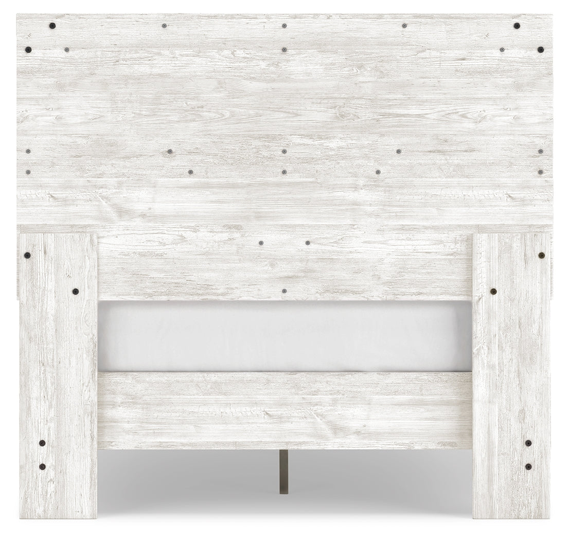 Shawburn White/Brown Full Panel Bed with Chest - EB4121B4