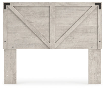 Shawburn Whitewash Queen Crossbuck Panel Headboard - EB4123-157