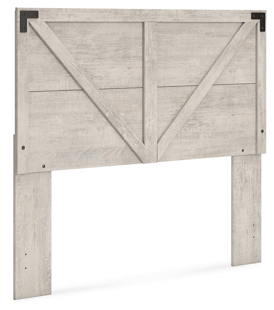 Shawburn Whitewash Queen Crossbuck Panel Headboard - EB4123-157