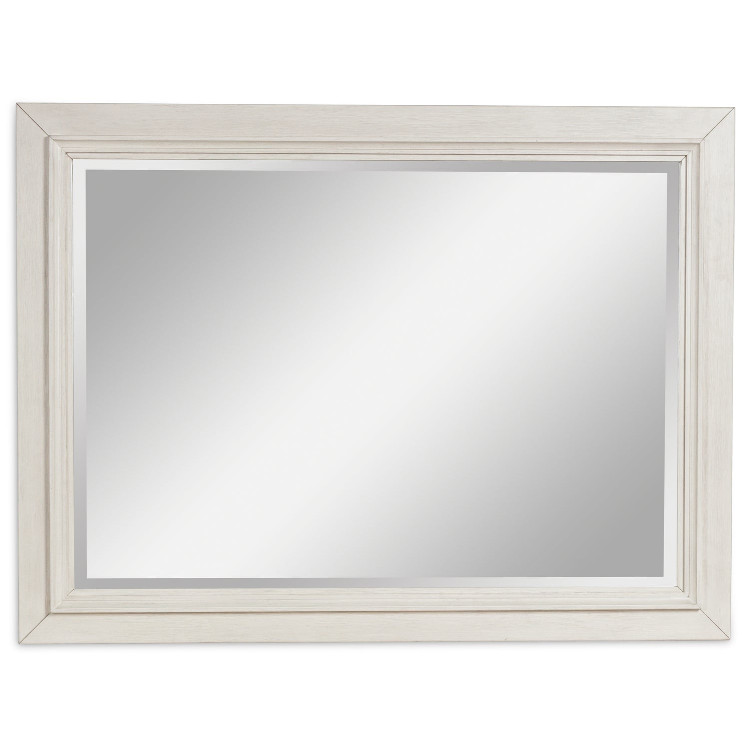 Shaybrock Antique White/Brown Bedroom Mirror - B683-36