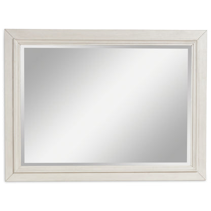 Shaybrock Antique White/Brown Bedroom Mirror - B683-36