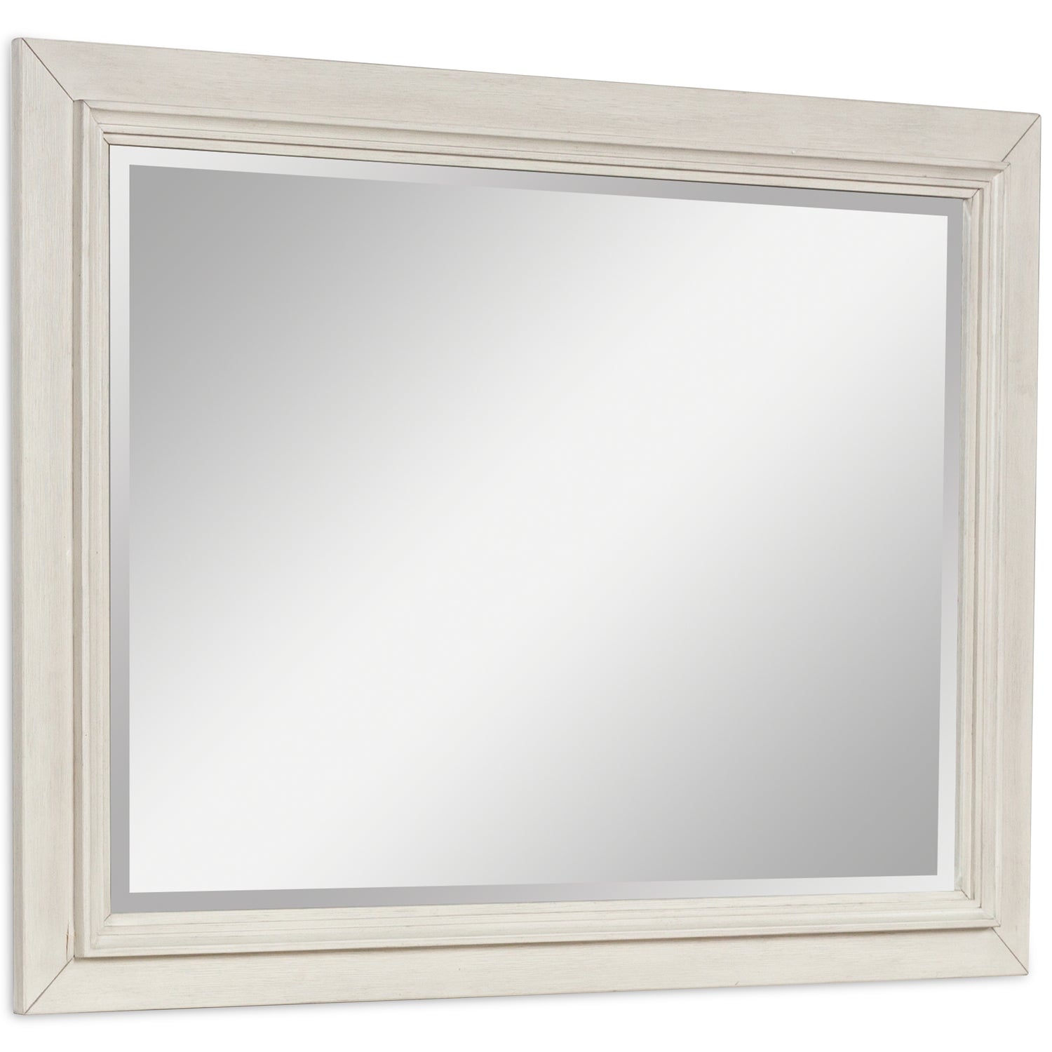 Shaybrock Antique White/Brown Bedroom Mirror - B683-36