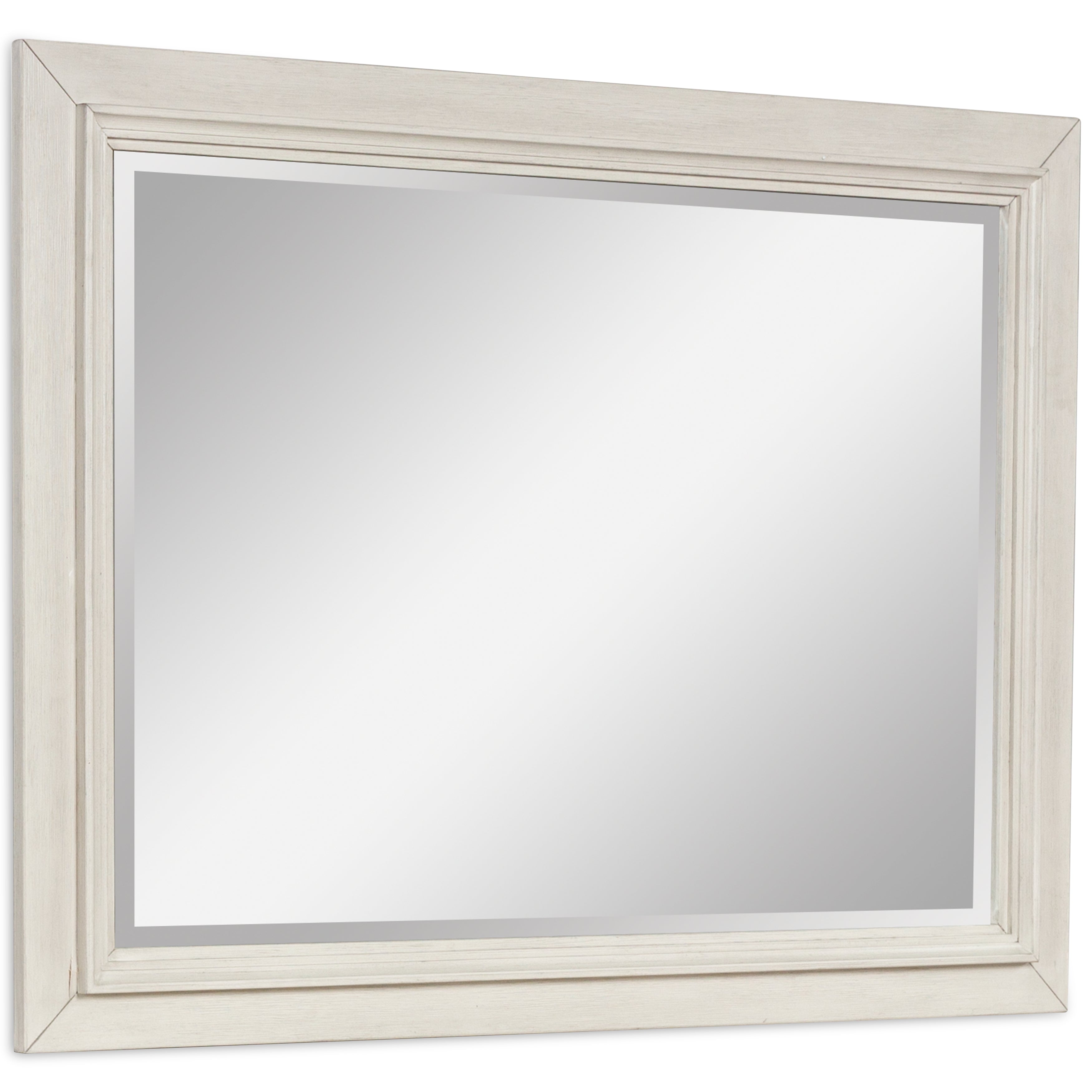 Shaybrock Antique White/Brown Bedroom Mirror - B683-36