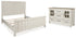 Shaybrock King Panel Bed with Dresser in Antique White - PKG020389