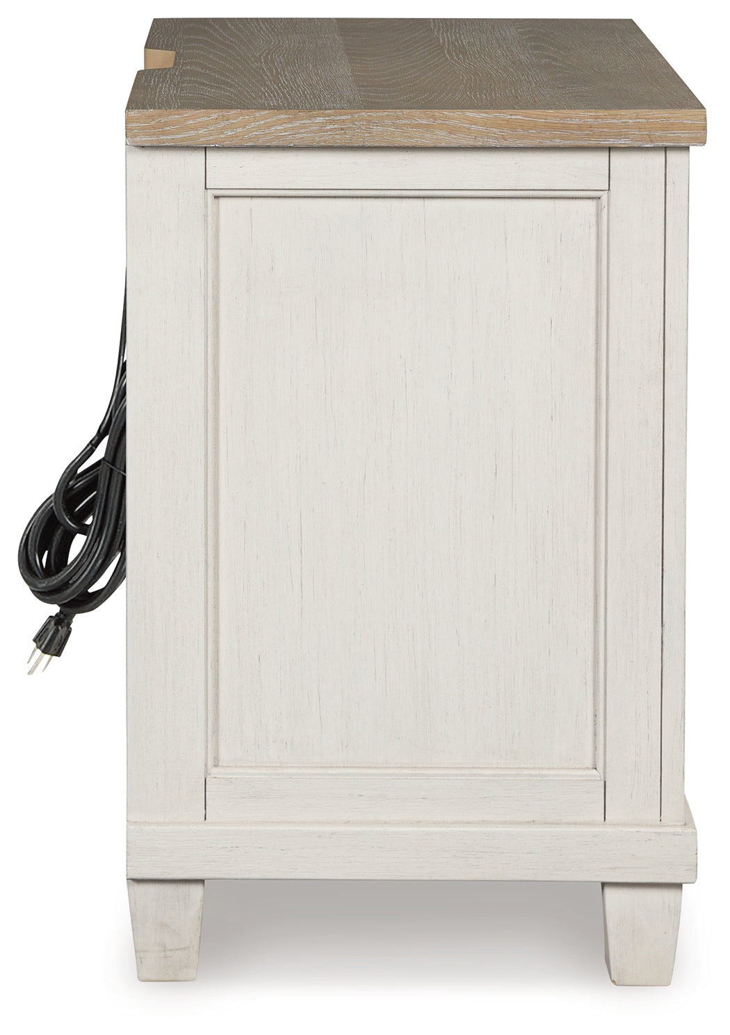 Shaybrock Queen Panel Bed with 2 Nightstands in Antique White from Ashley - Luna Furniture