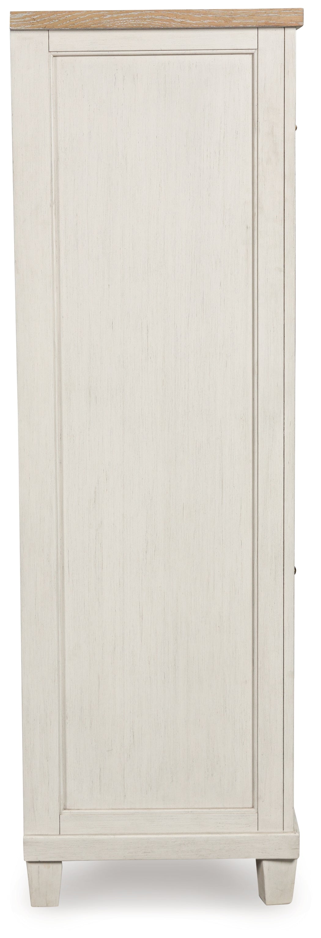 Shaybrock Queen Panel Bed with Mirrored Dresser, Chest and Nightstand in Antique White from Ashley - Luna Furniture