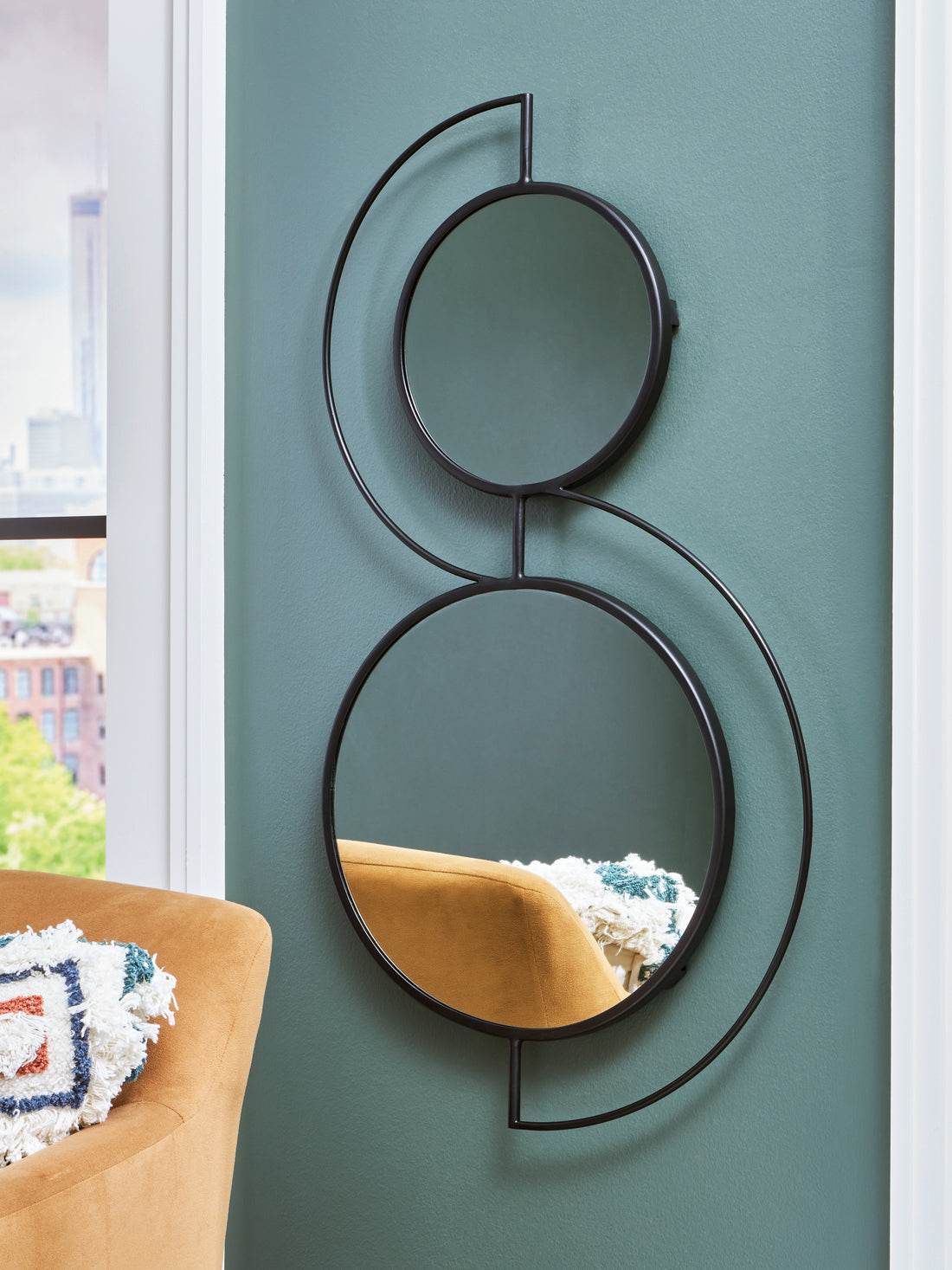 Shayham Black Accent Mirror - A8010402