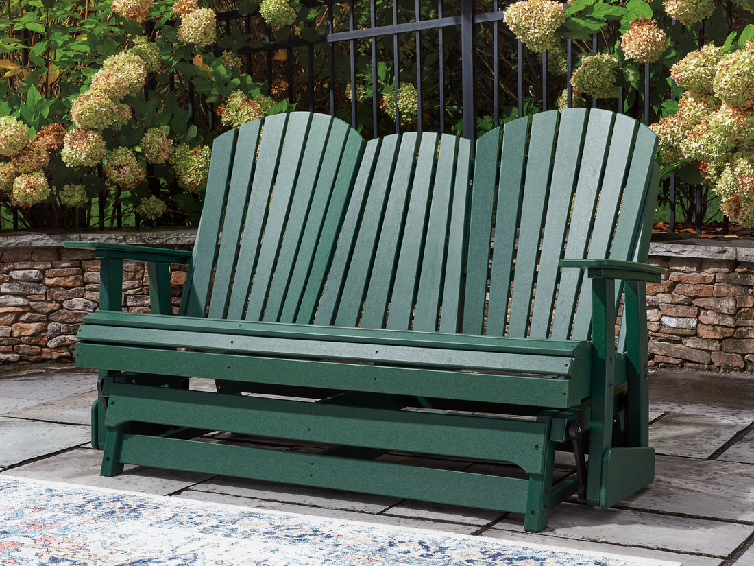 Shell Beach Green Outdoor Loveseat Glider - PCP115-835
