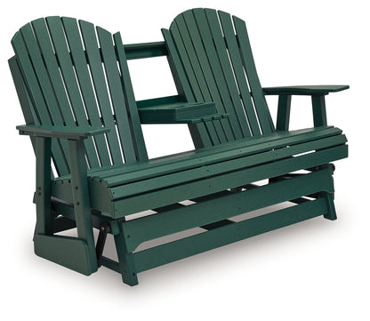 Shell Beach Green Outdoor Loveseat Glider - PCP115-835