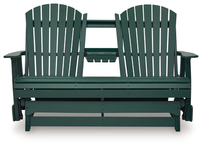 Shell Beach Green Outdoor Loveseat Glider - PCP115-835