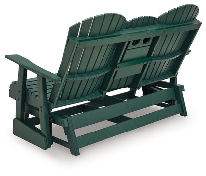 Shell Beach Green Outdoor Loveseat Glider - PCP115-835