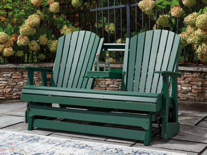 Shell Beach Green Outdoor Loveseat Glider - PCP115-835
