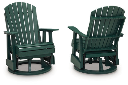 Shell Beach Green Outdoor Swivel Glider Chair - PCP115-820