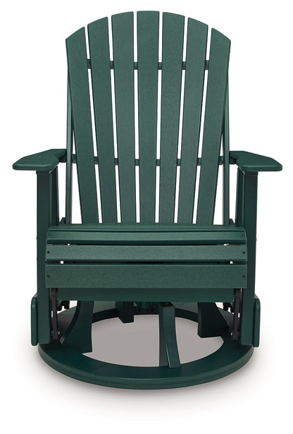 Shell Beach Green Outdoor Swivel Glider Chair - PCP115-820