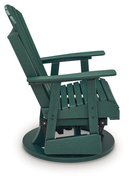 Shell Beach Green Outdoor Swivel Glider Chair - PCP115-820