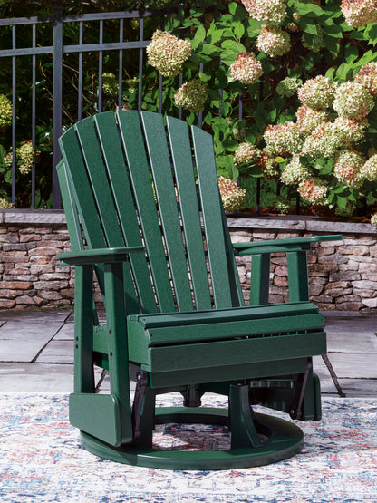 Shell Beach Green Outdoor Swivel Glider Chair - PCP115-820