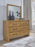 Sherbana Light Brown Dresser and Mirror - B833B1