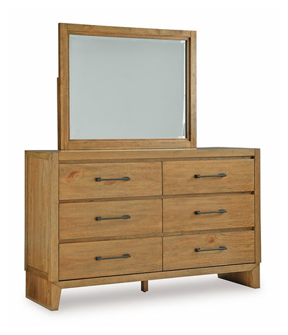 Sherbana Light Brown Dresser and Mirror - B833B1