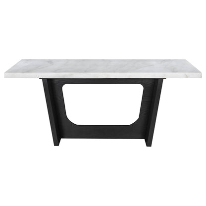 Sherry 7-piece Rectangular Marble Top Dining Table Set Grey - 115511-S7G