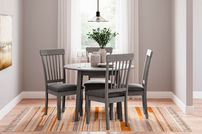 Shullden Dining Table and 4 Chairs in Gray from Ashley - Luna Furniture