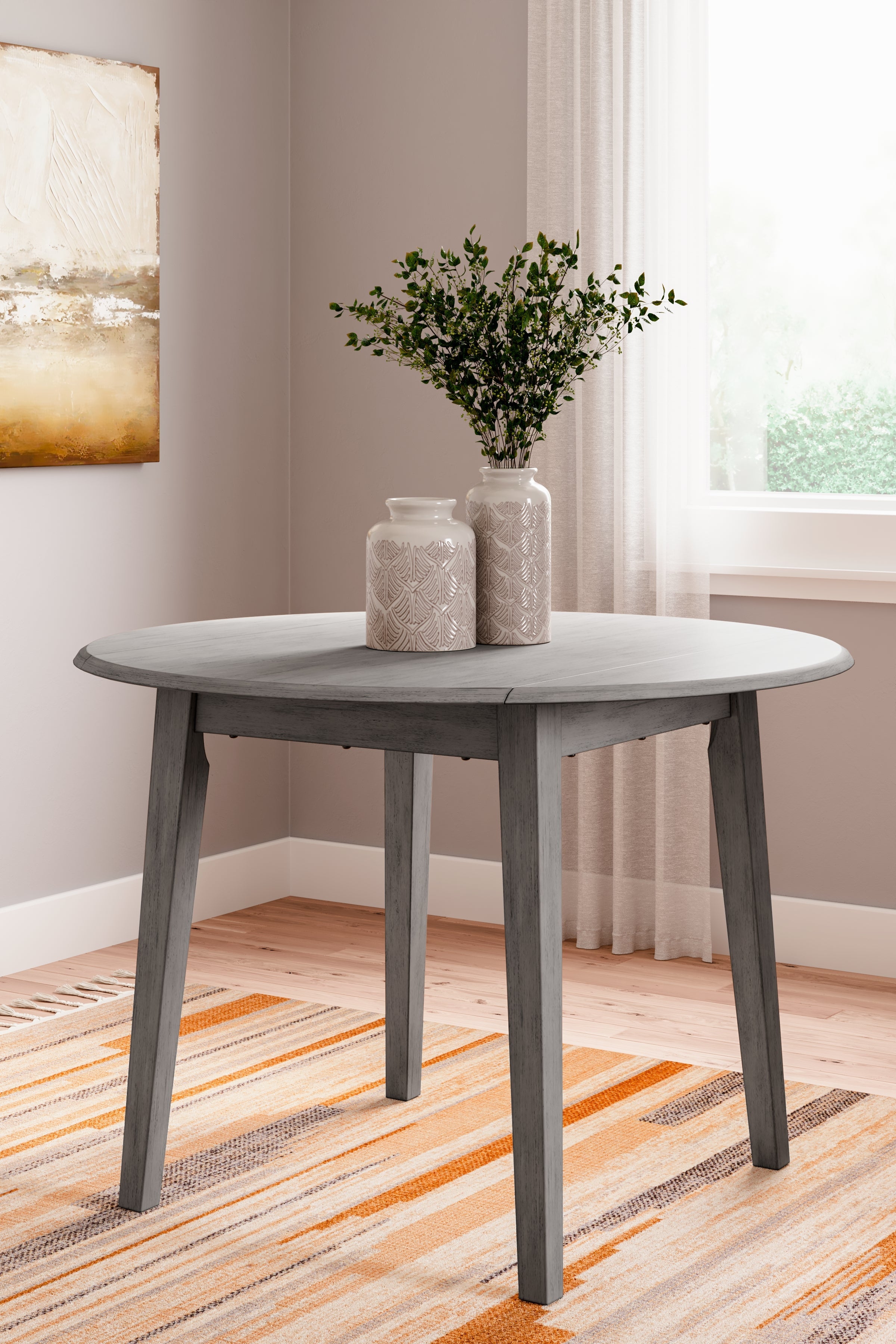 Shullden Dining Table and 4 Chairs in Gray from Ashley - Luna Furniture